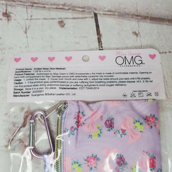 Miss Gwen's OMG Accessories Pink Floral Mask - Picture 6 of 12